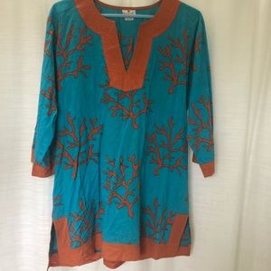 Coral beach cover up